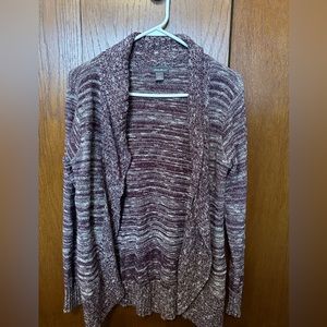 Eddie Bauer S purple marl cardigan